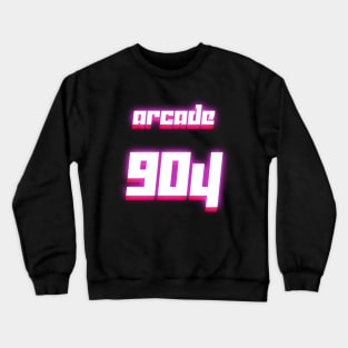 Arcade 904 Logo - Retro Pink Crewneck Sweatshirt